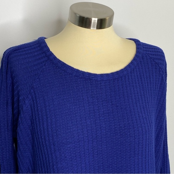 Chaser Blue Waffle Knit Thermal Top - Picture 4 of 8